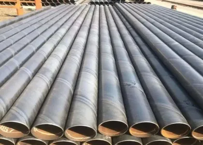 Tubo de acero SSAW - Tubo soldado por arco sumergido en espiral para la transmisión de agua / petróleo / gas