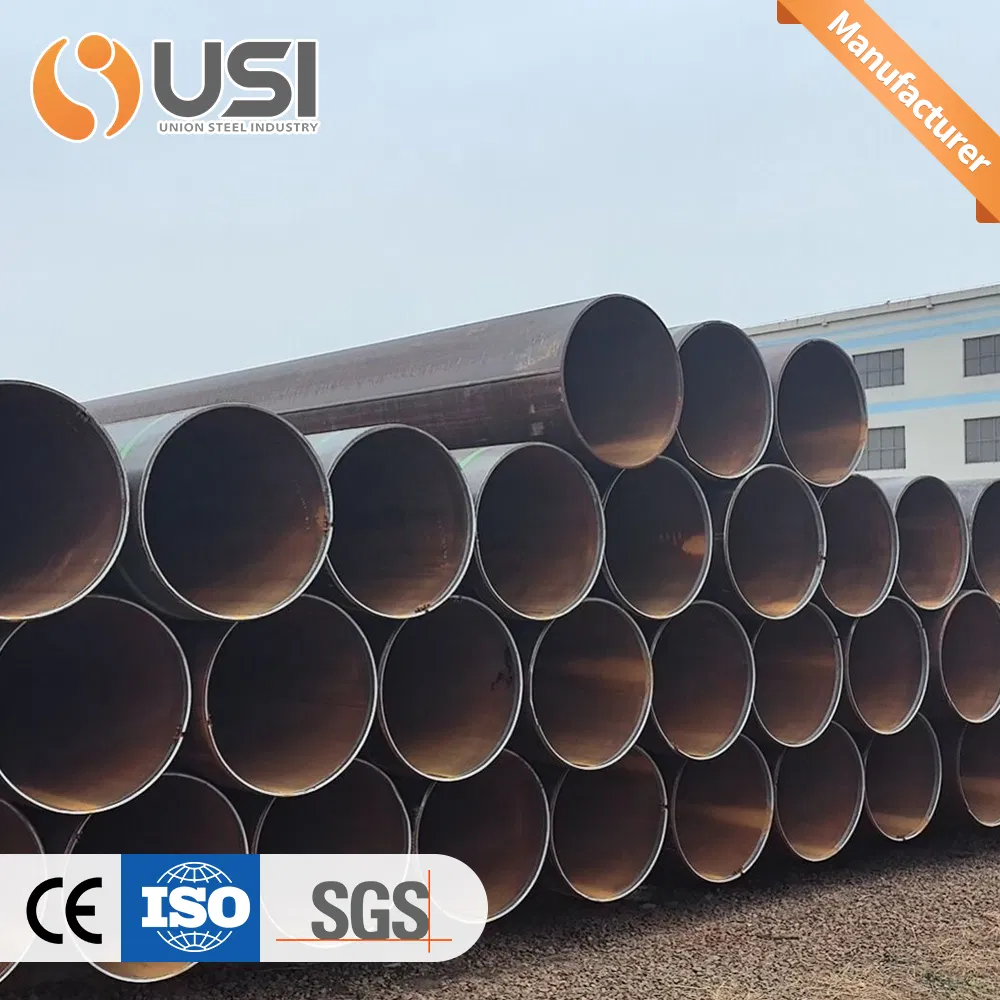 Tubo de acero galvanizado de alta calidad LSAW ASTM A252 soldado por arco sumergido longitudinalmente para uso en construcción e industrial