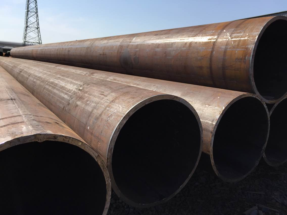 Proveedor de fábrica de China ASTM A139 ASTM A252 Tubería de acero soldada LSAW estructural redonda para construcción marina