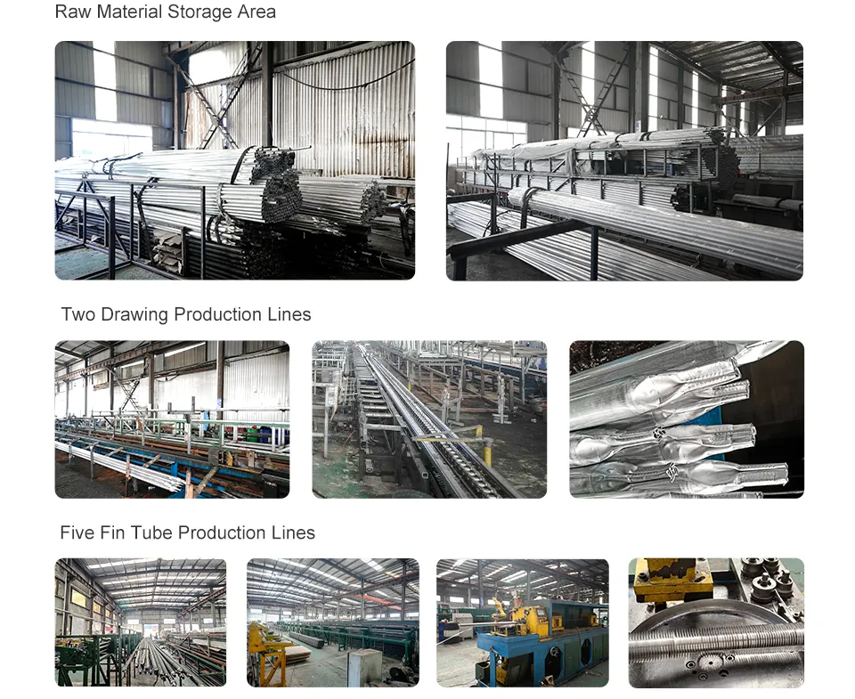 Planos y especificaciones de tubos aletados de aluminio