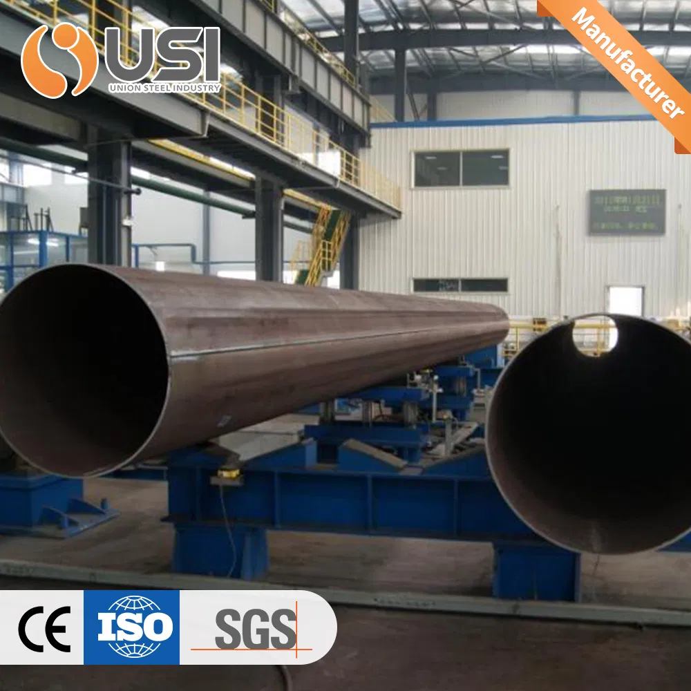Tubos de acero al carbono de gran diámetro fabricados en China: SSAW, LSAW, ERW, Hfw para pilotes, dragado, sistemas de tuberías y componentes estructurales