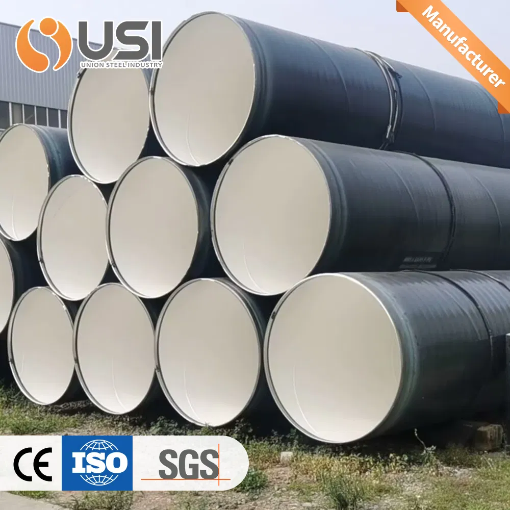 Venta directa de fábrica de tubería de espiral sumergida de arco soldado de carbono SSAW de gran diámetro para la construcción de oleoductos