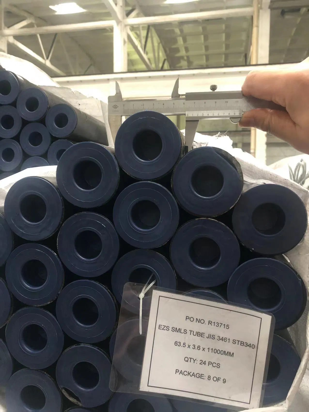 Embalaje de tubos de acero