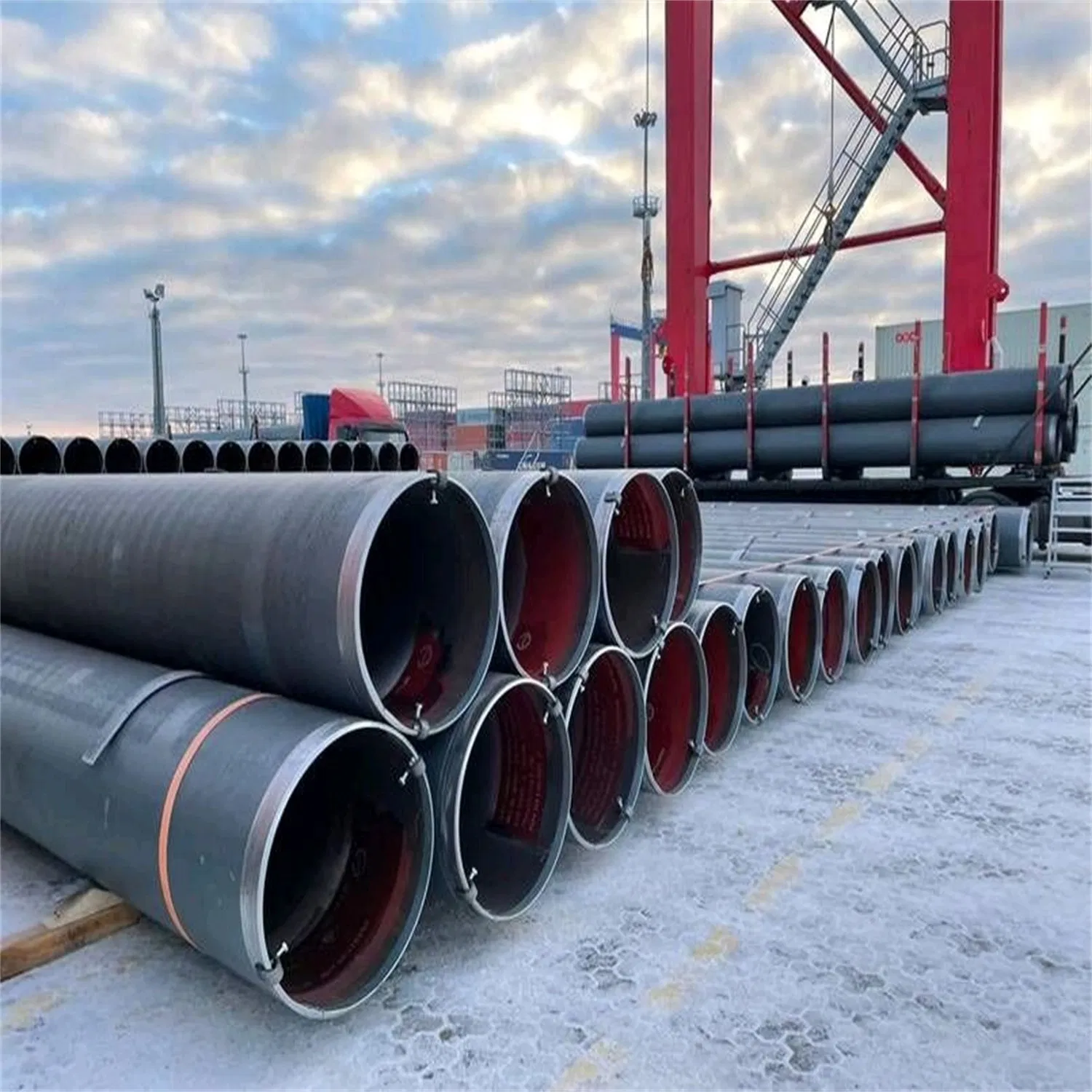 Tubería de acero LSAW Jcoe con superficie anticorrosión Fbe/ 3lpe Ect para la construcción de tuberías submarinas