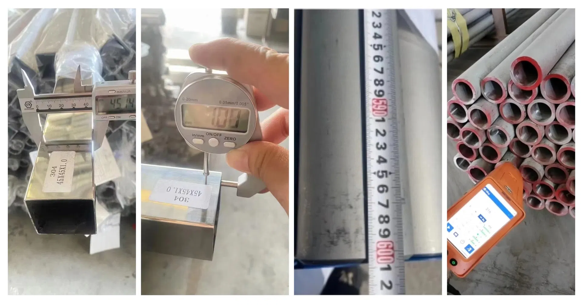 Tubería de Acero Inoxidable Inspeccionada por SGS 304 con Logo Impreso con Láser para Protección de Marca en Stock