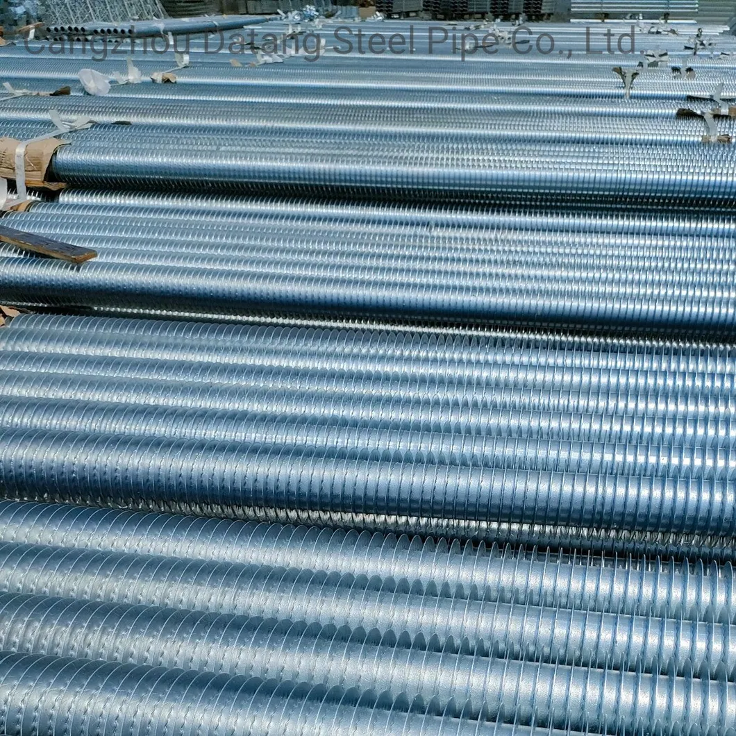 Fábrica de suministro de tubos de aletas enrolladas en espiral de acero inoxidable con alta frecuencia, tubos de aletas de aluminio/cobre, producción en masa