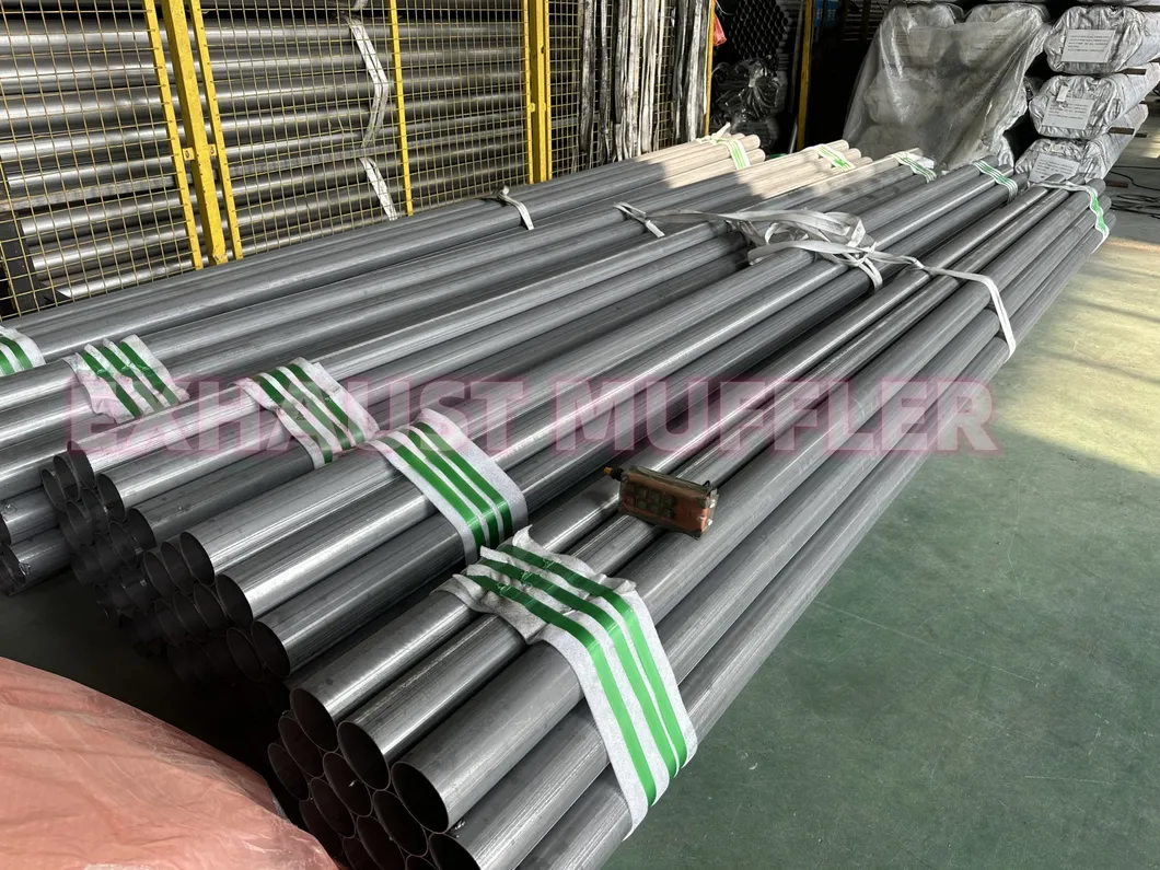 Tubo de Silenciador de Escape Recto Redondo de Aluminio