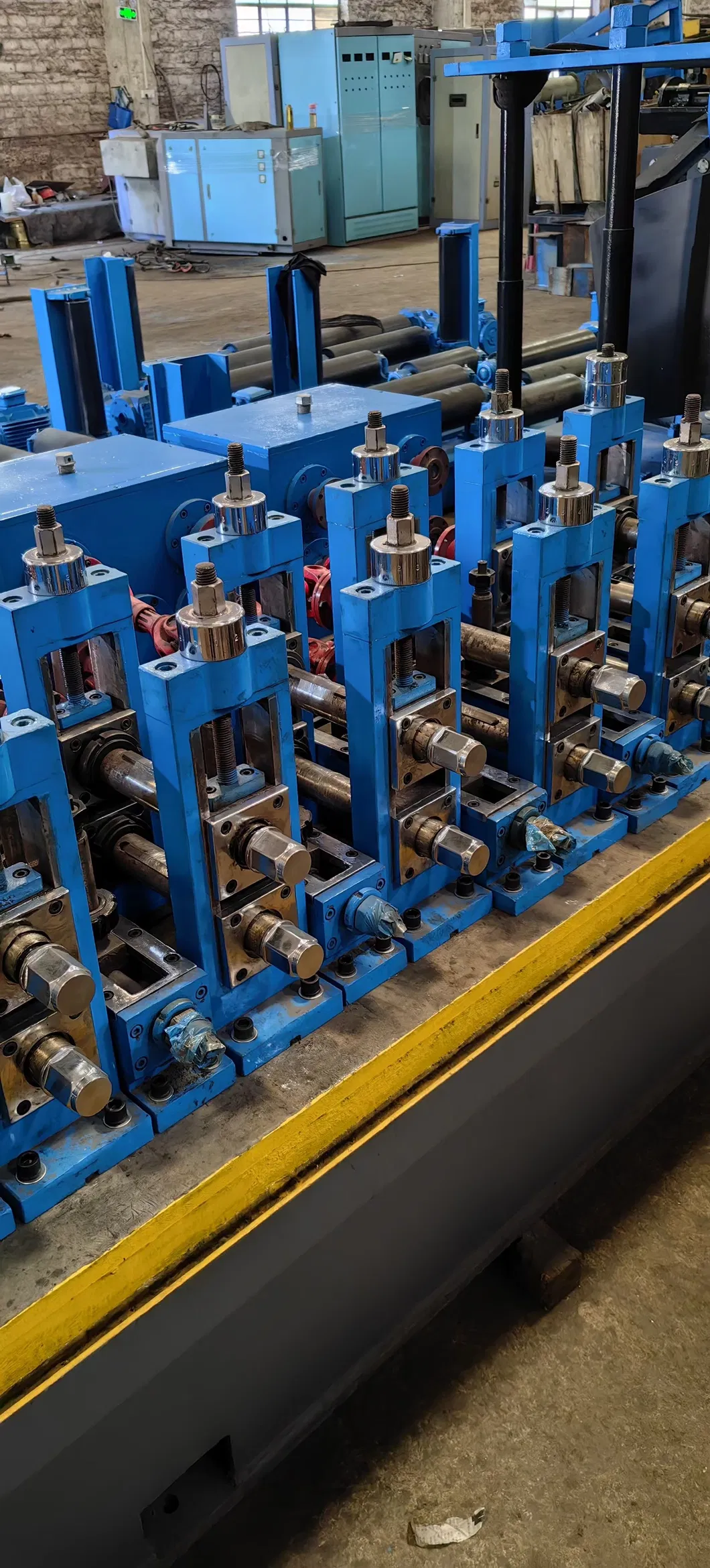 Detalle del equipo de producción de tuberías