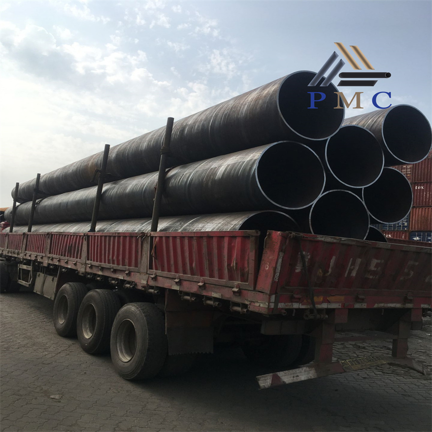 Tubería de acero espiral soldada por arco sumergido de gran diámetro para construcción de pilotes