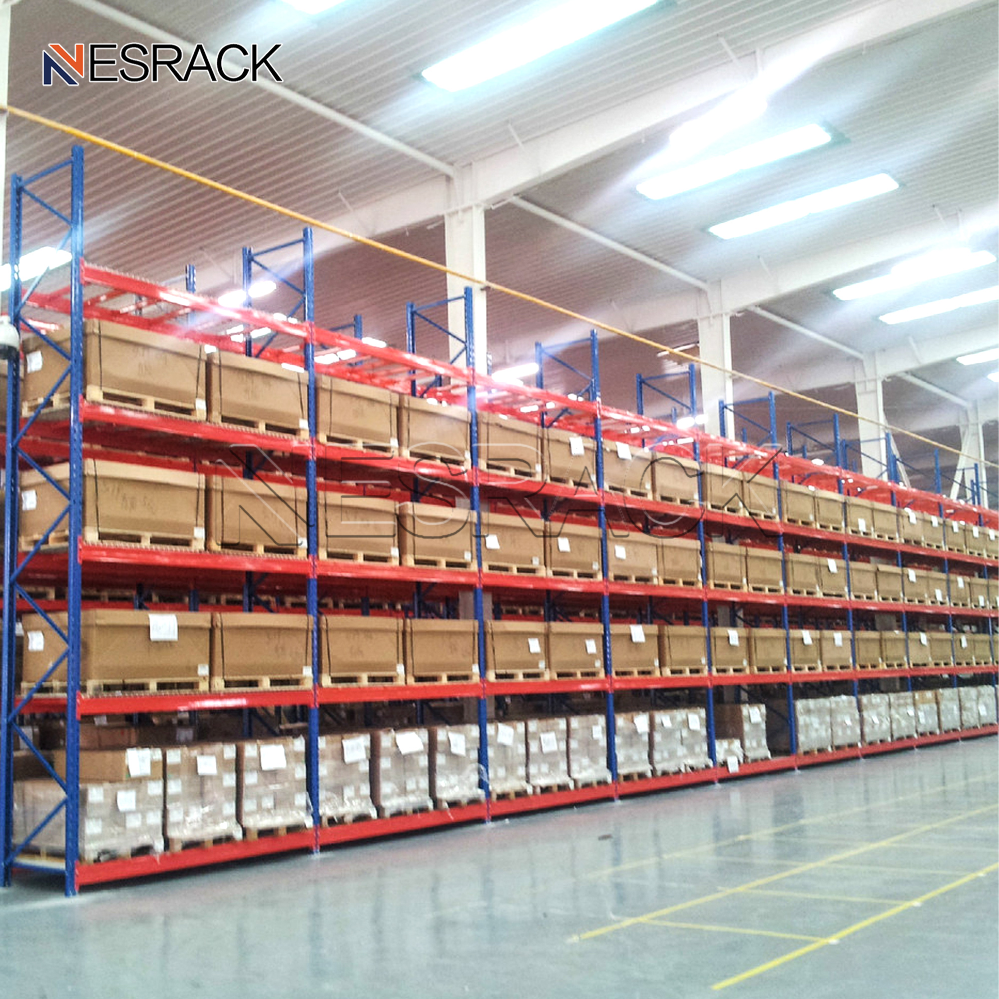 Adjustable 5-Layer Corrosion Protection Heavy Duty Steel Selective Racking System For Carton And Pallet Storage