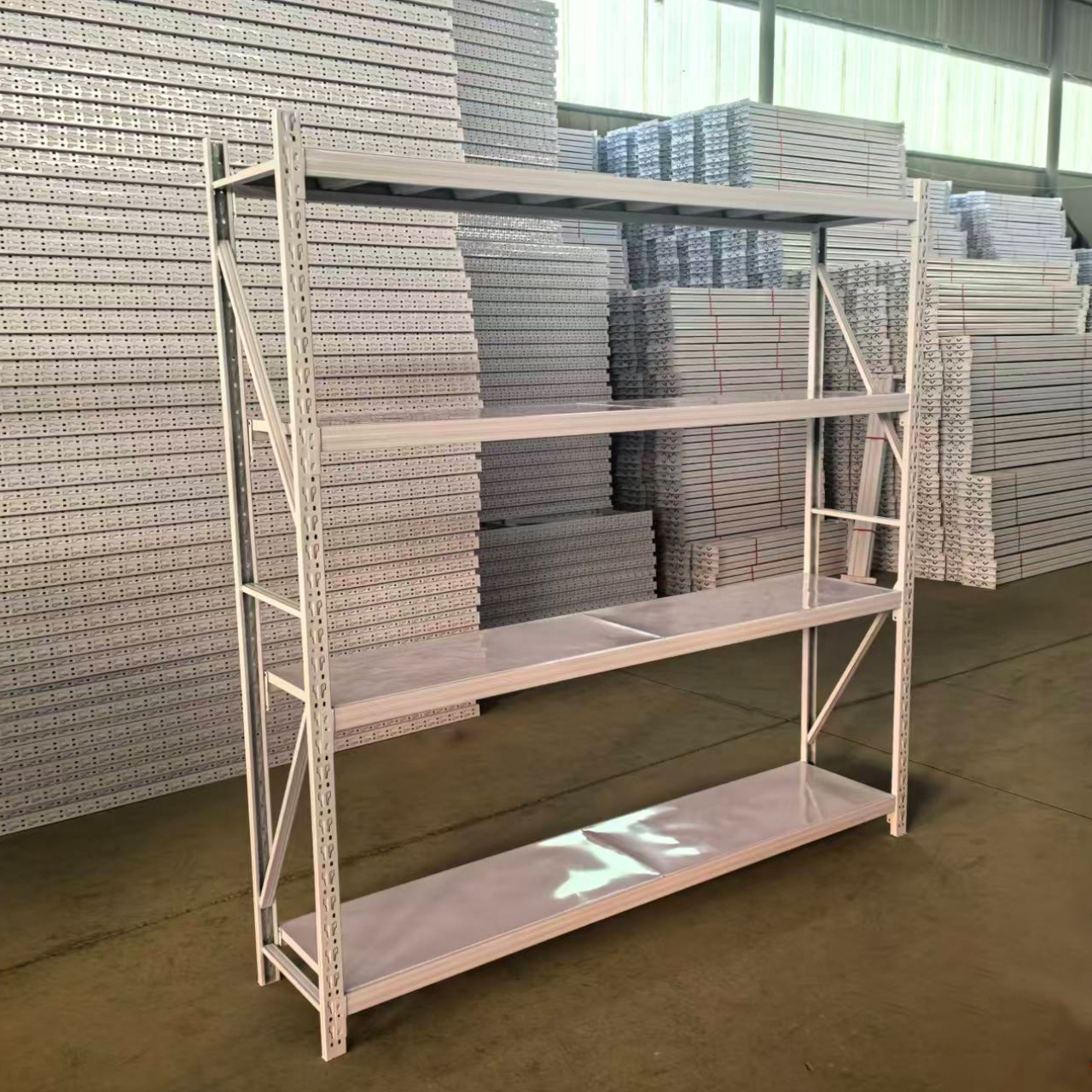 Factory Double Deep Pallet Racking Warehouse Storage System Light Duty Large Capacity Steel Industrial Warehouse Racks