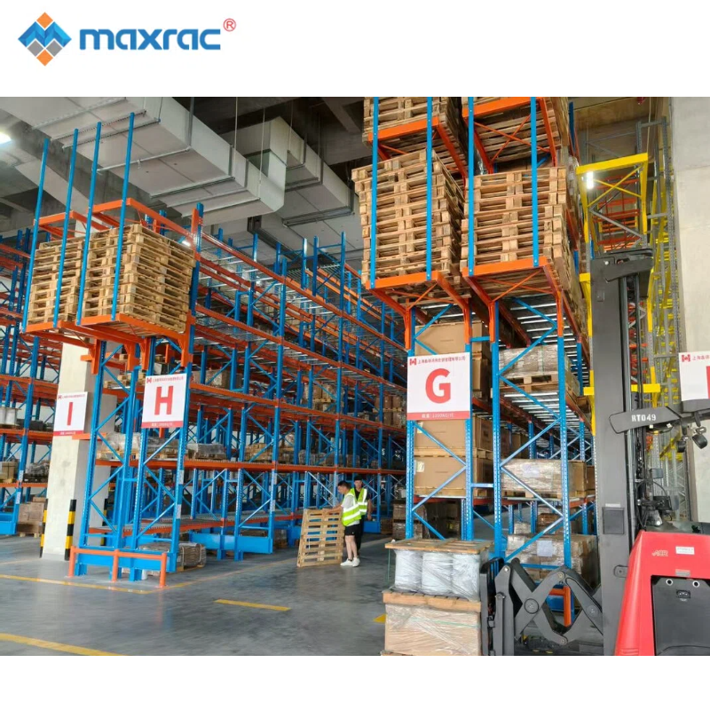 Heavy Duty Double Deep Pallet Racking System High-Density Storage Rack Custom Blue Powder Coating Boltless Assembly Drive Pallet