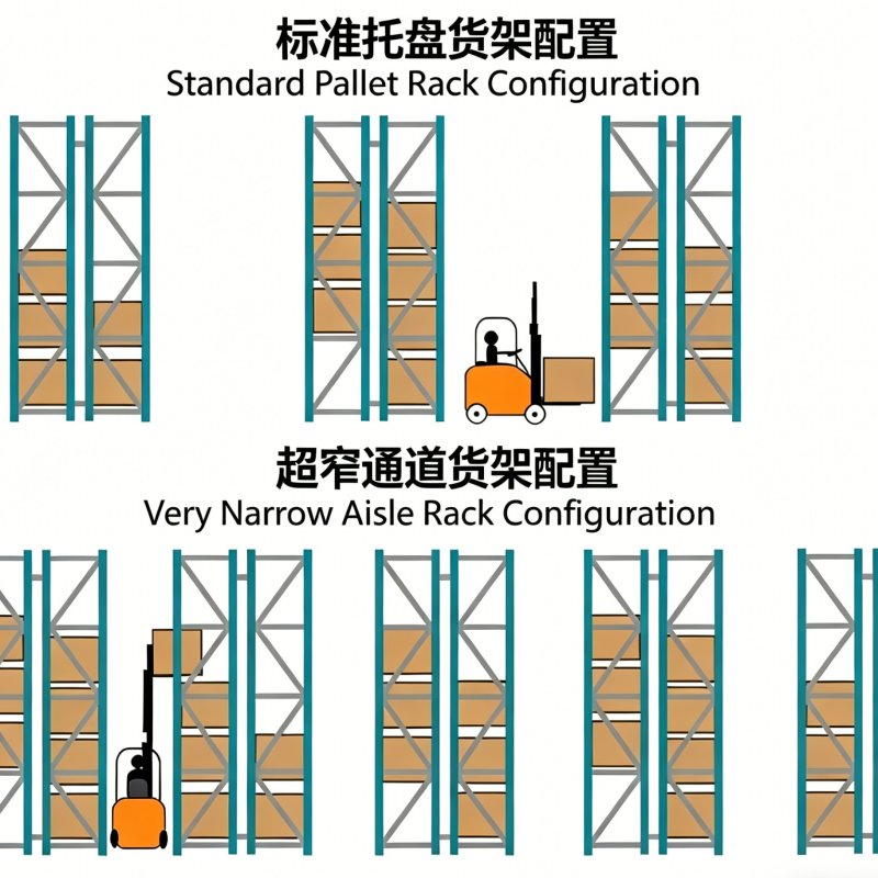 Industrial Vna Very Narrow Aisle Intelligent Warehouse Racking Storage System Solution