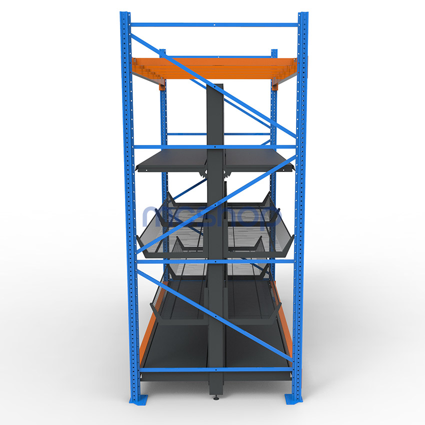Heavy-Duty Double-Sided Integrated Shelving Rack Supermarket Gondola Display Racking Metallic Hypermarket Rack