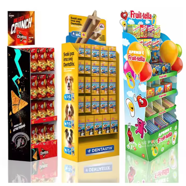 Wholesale Custom Floor Pop Retail Display Stand Cardboard Supermarket Shelf Display Rack in America