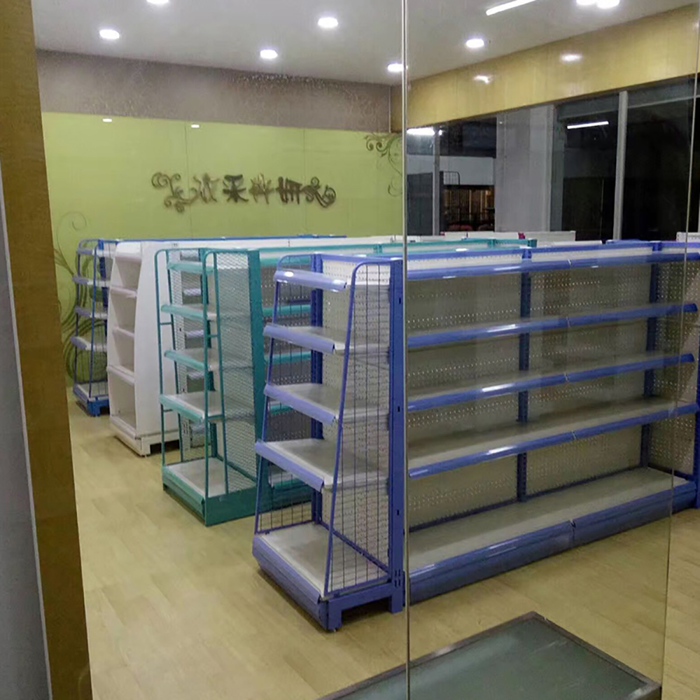 Supermarket Rack Light Duty Double Sided Metallic Gondola Shelving for Retail Store Factory Price Shop Shelving Shelf