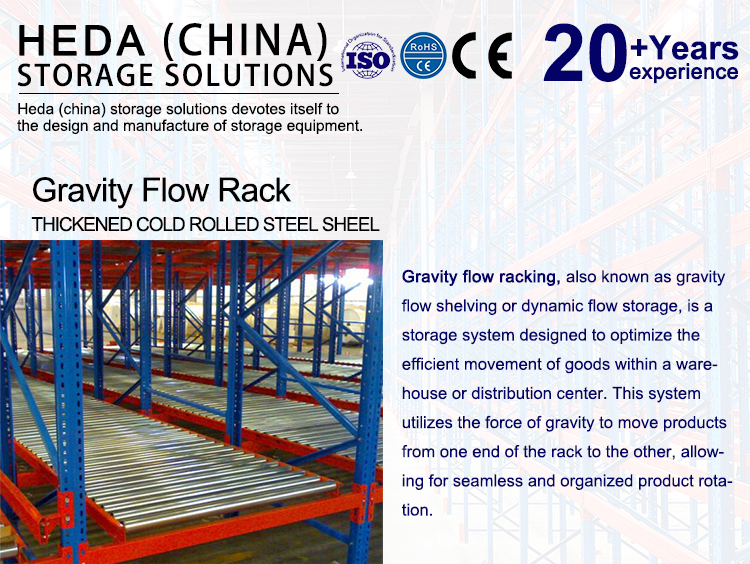 Gravity Carton Flow Racking with Wheels