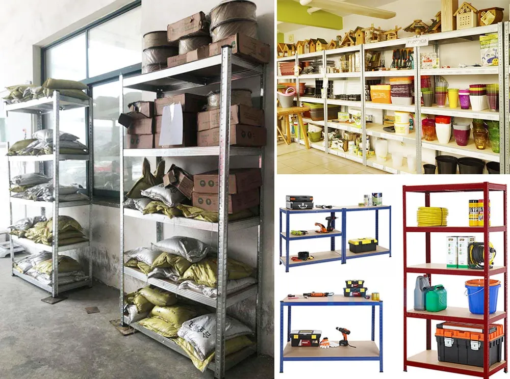 Adjustable 5 Layer Boltless Metal Shelf Unpacked Details