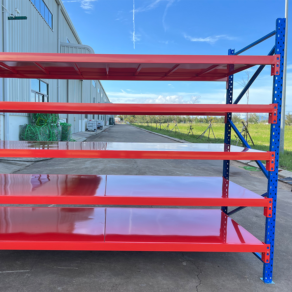 Customized 4 Tier Metal Longspan Shelving Unit Storage Racking Steel Rack Shelves