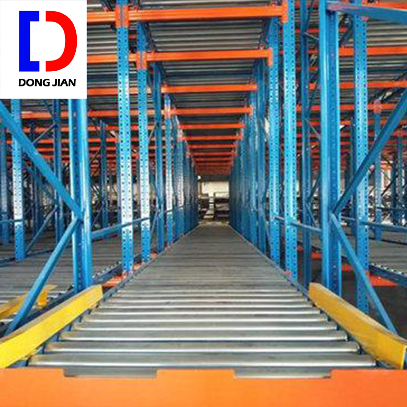 DJ Roller Rack Pallet Gravity Flow Racking Warehouse Rolling Storage Rack
