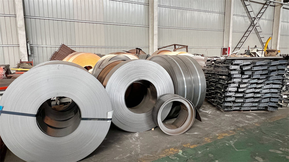 Premium raw steel materials for warehouse racking production at Ciho Racks factory
