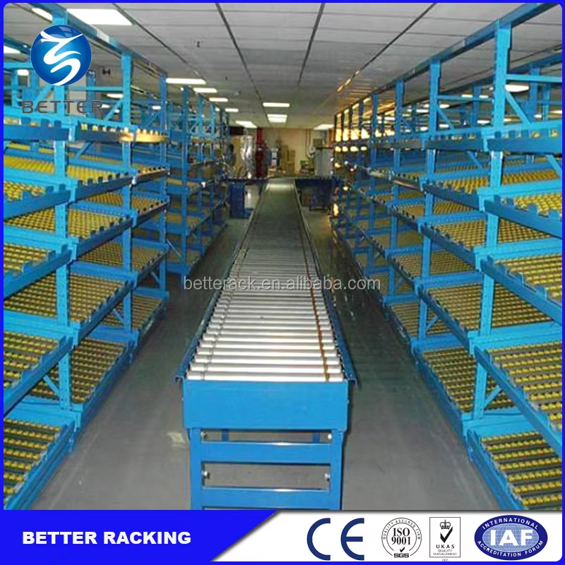 High Efficiency Carton Flow Rack Warehouse Industrial Gravity Flow Racking System For Warehouse Storage