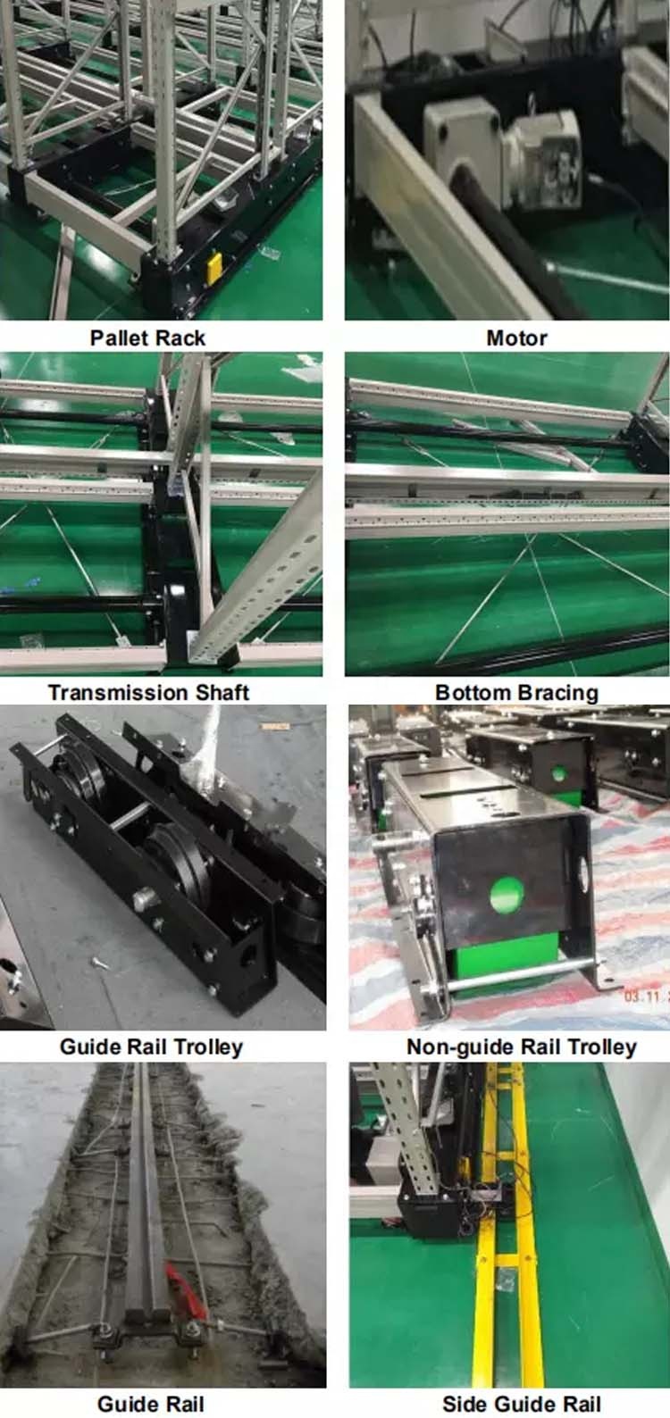 Racking components details