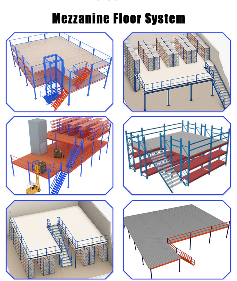 Warehouse Multi Level Steel Shelf Rack Support Mezzanine Attic Rack Racking