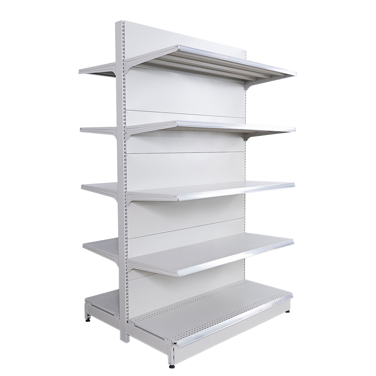 Easy Transport Luxury Single Sided Back Panel Shelf Store Metal Display Rack For Supermarket