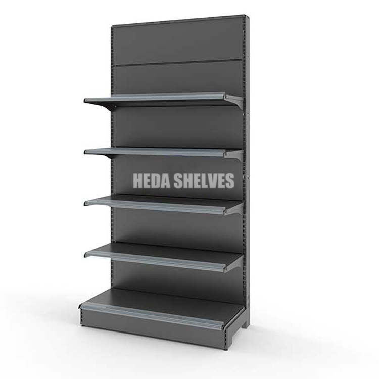 5 Tiers Supermarket Wall Shelf Black Pegboard Gondola Display Grocery Store Shelves