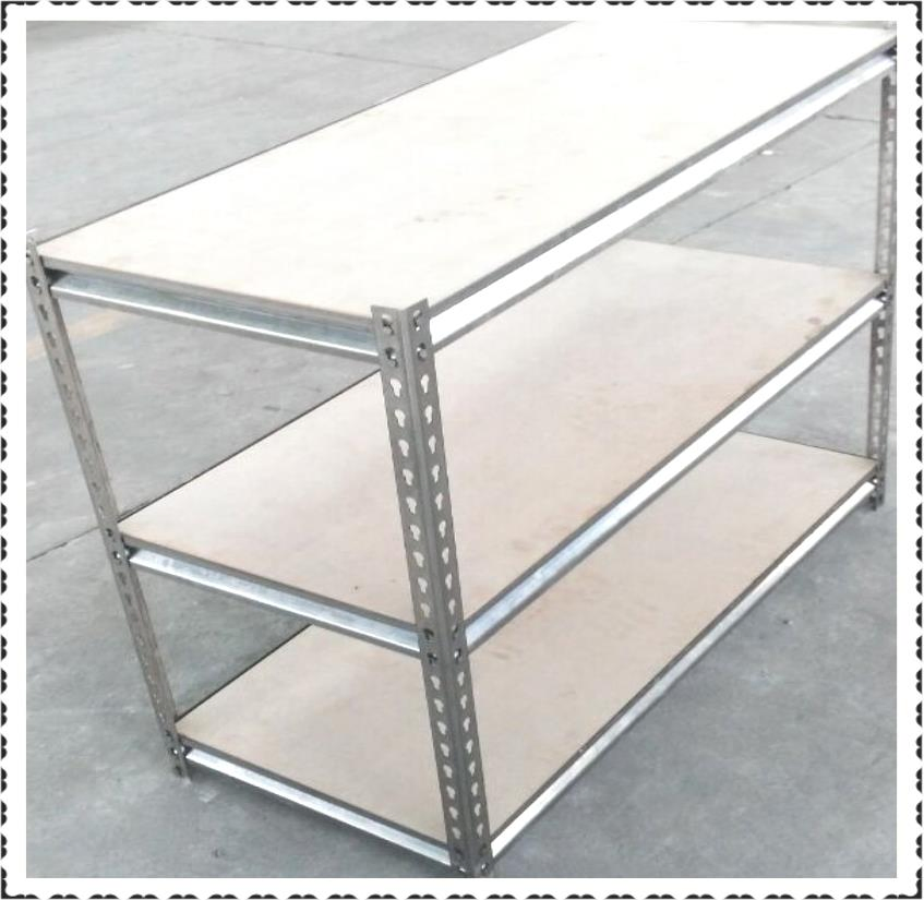 Light Duty Galvanized 5 Tier Boltless Rivet Metal Steel Garage Storage Rack Metal Shelving for Home Light Duty Warehouse Market Use