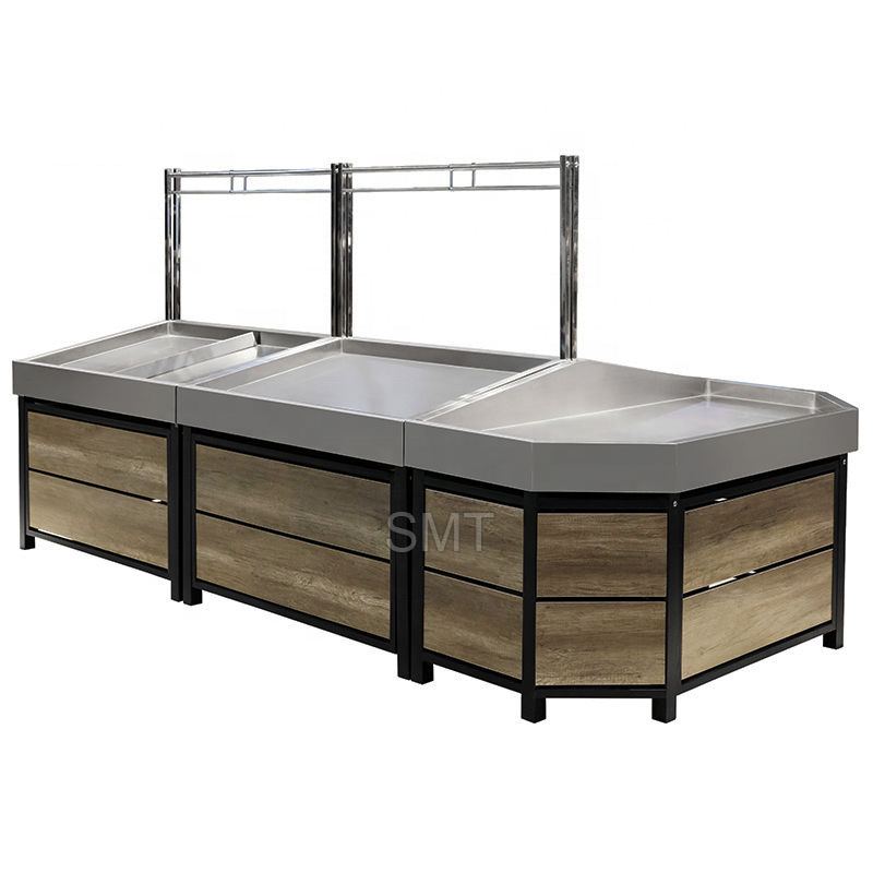 Wholesale Hypermarket/Supermarket/Store Wooden Supermarket Shelves Vegetable and Fruit Cabinet