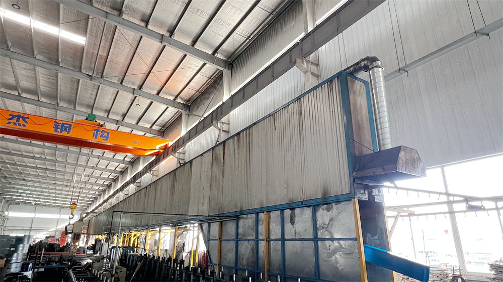 Drying oven curing process for durable powder-coated warehouse rack components