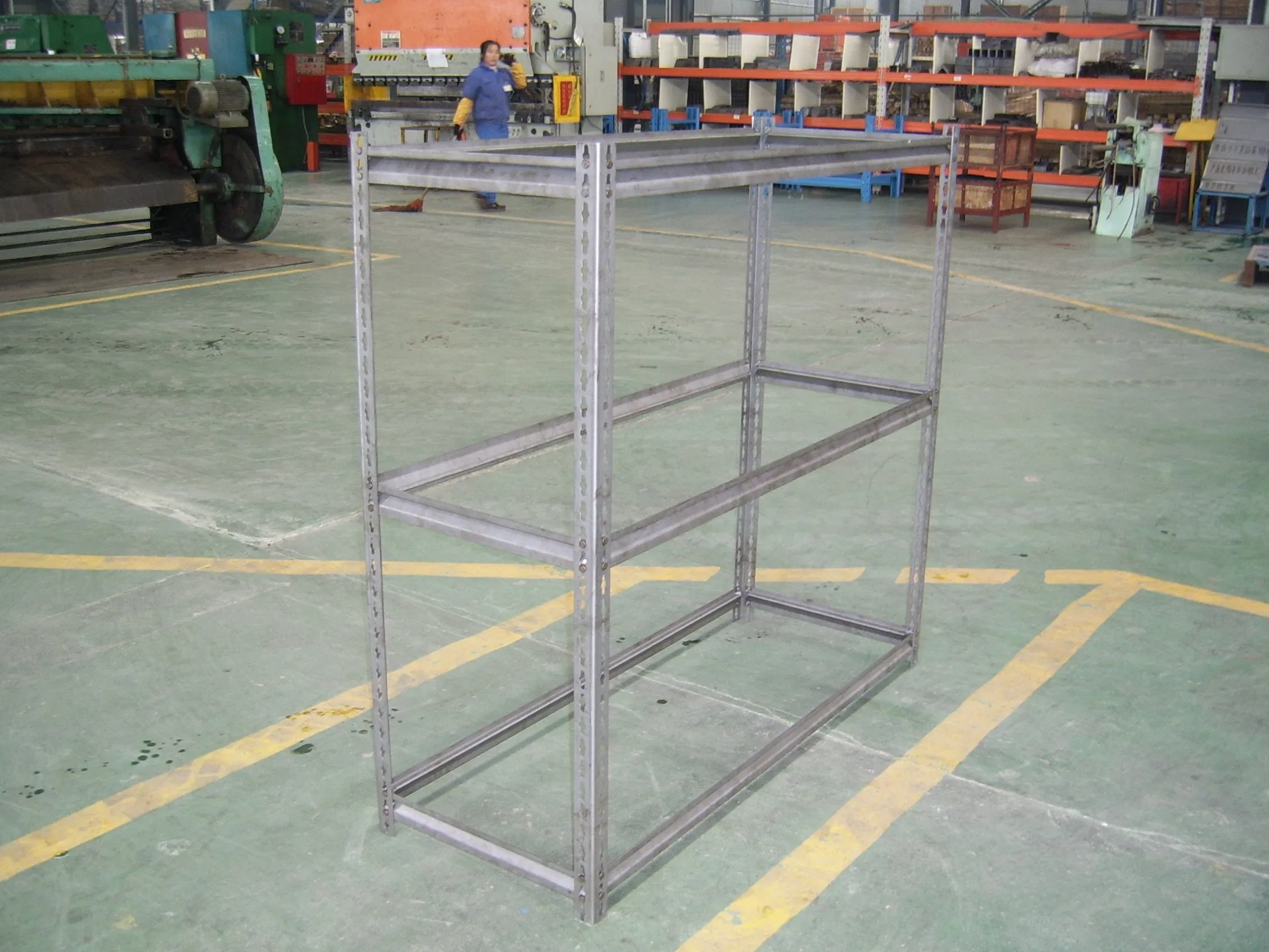 Light Duty Galvanized 5 Tier Boltless Rivet Metal Steel Garage Storage Rack Metal Shelving for Home Light Duty Warehouse Market Use