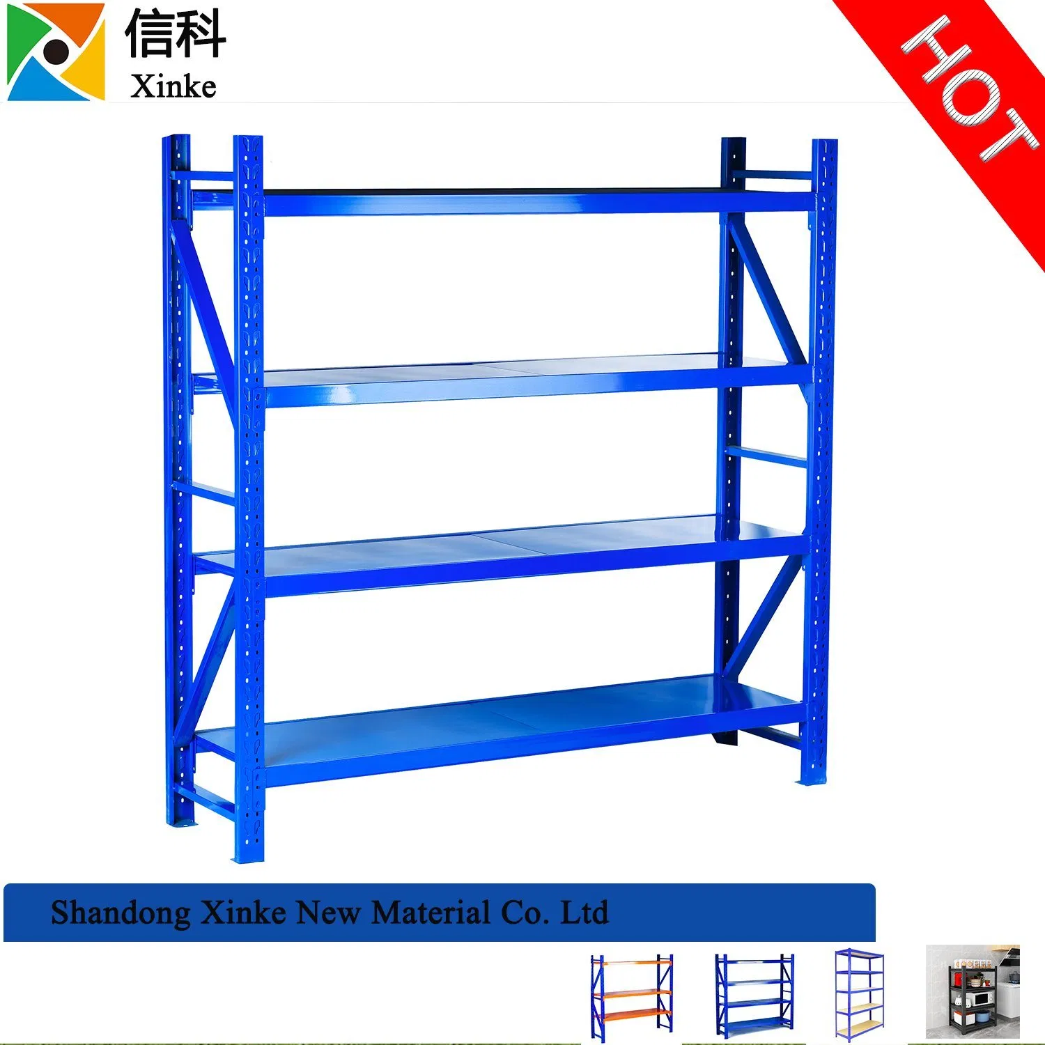 Widely Used Longspan Light Duty Rack Industrial Metal Steel Warehouse Storage Shelf