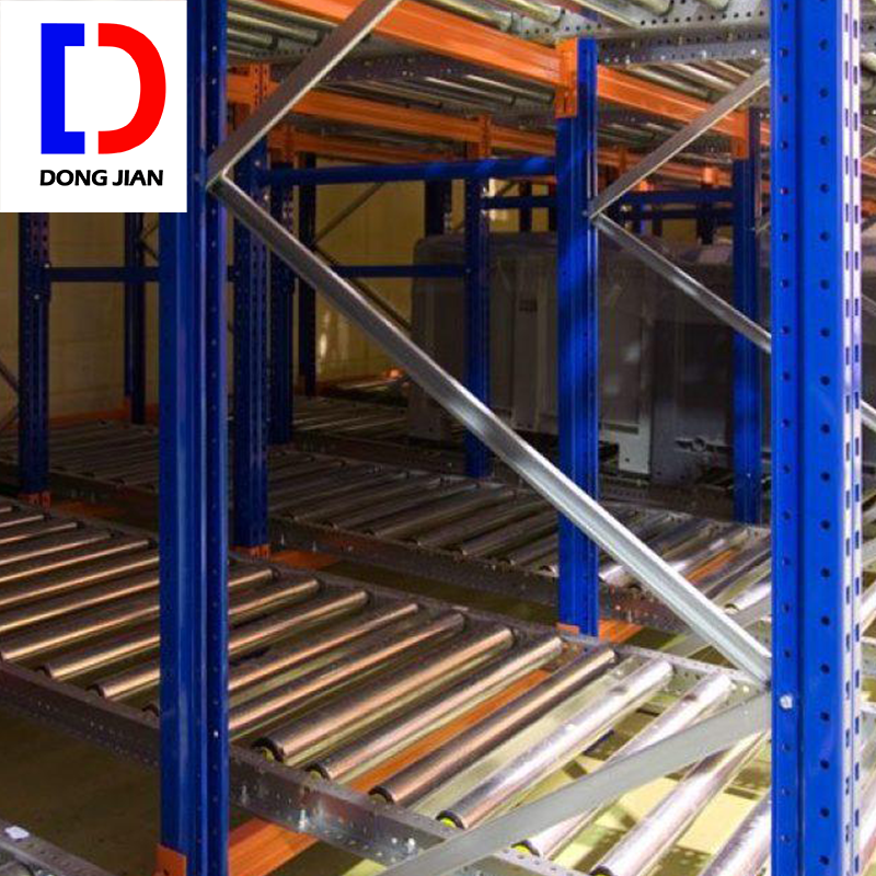 DJ Roller Rack Pallet Gravity Flow Racking Warehouse Rolling Storage Rack