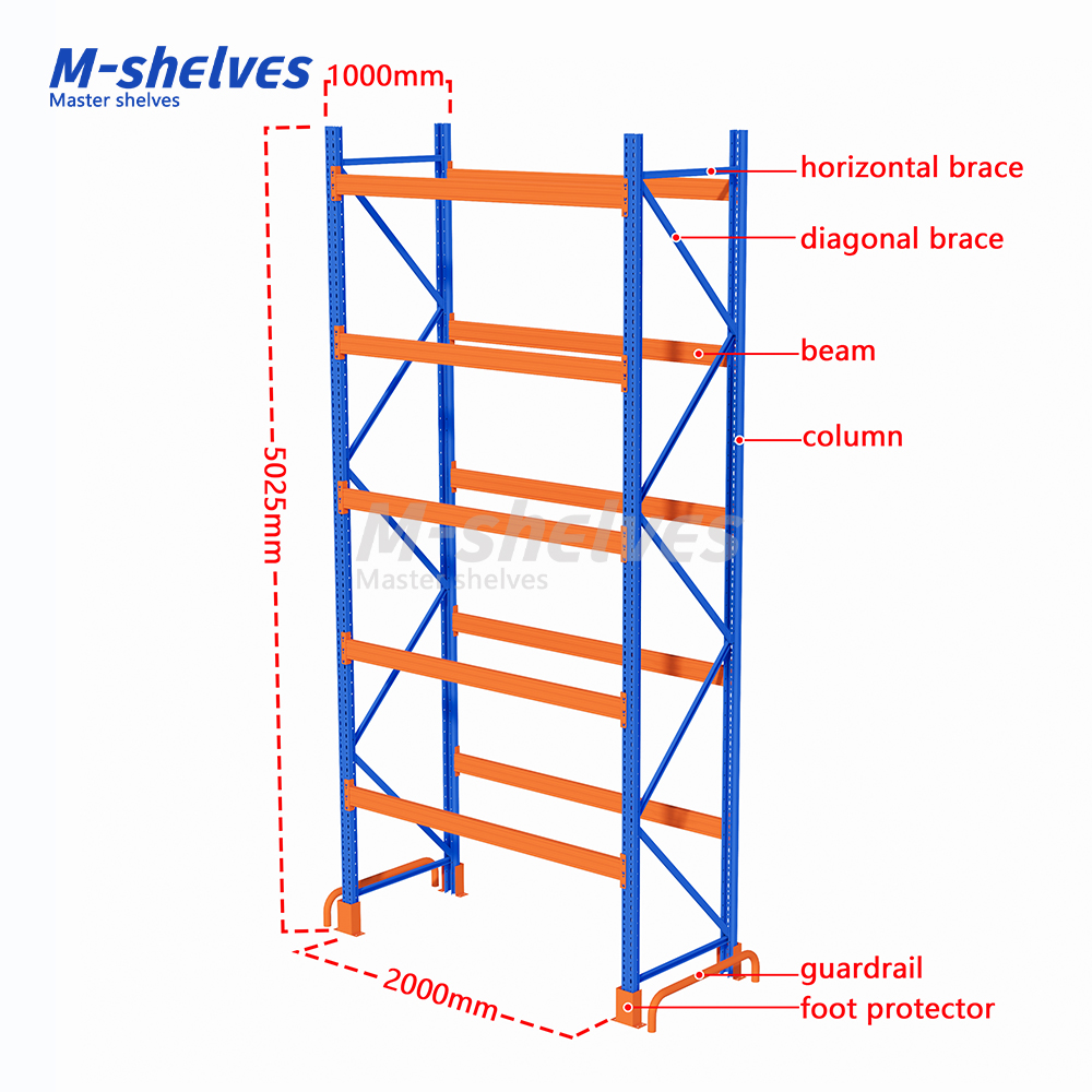 Adjustable Heavy Duty Industrial Storage Rack Steel Warehouse Racking Multi Level Pallet Rack System Metal Shelves For Warehouse