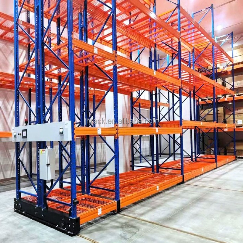 Industrial Heavy Duty High Efficiency Warehouse Electric Mobile Storage Shelf Automatic Mobile Racking System Pallet Rack
