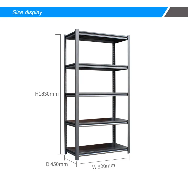 Factory Direct Price Office Slotted Angle Shelving Boltless Rivet Shelf Metal Steel Storage Rack