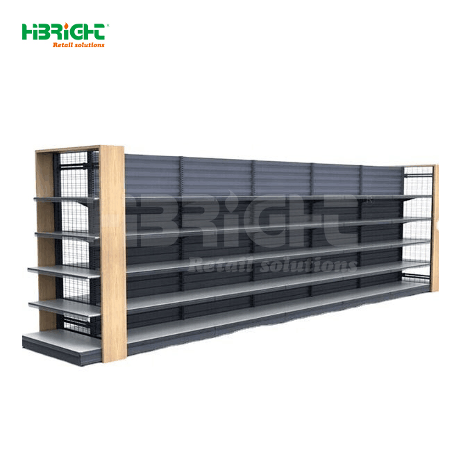 Highbright Customized High-capacity Metal Economical Heavy Duty Adjustable Hypermarket Shelving Display Stand Quick Installation