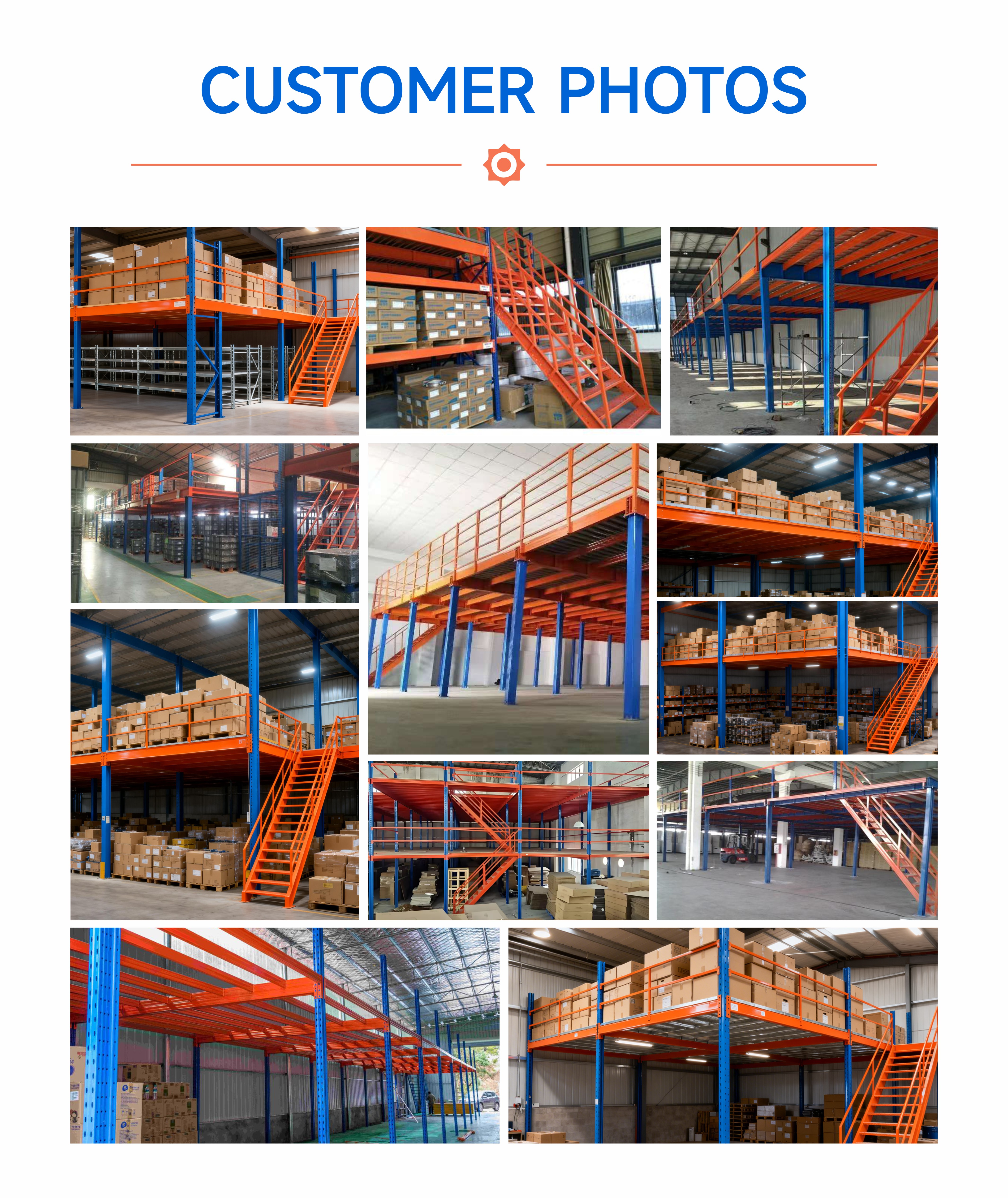 Warehouse Pallet Rack Attic Loft Garret Multi-tier Mezzanine Racking with Staircase
