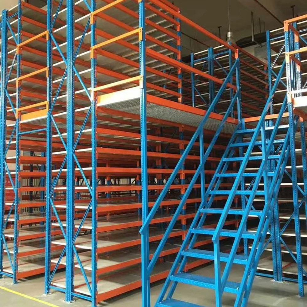 Structure Mezzanine Floor Platform Rack System Multi-level Steel Platform Metal Storage Rack