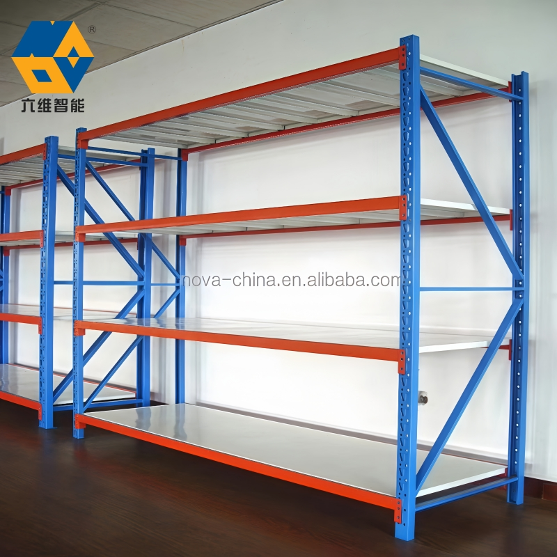 Adjustable Boltless Selective Steel Multi-Level Industrial Long Span Warehouse Storage Shelving Racks Cold Room Metal Longspan Storage Medium Duty Shelving