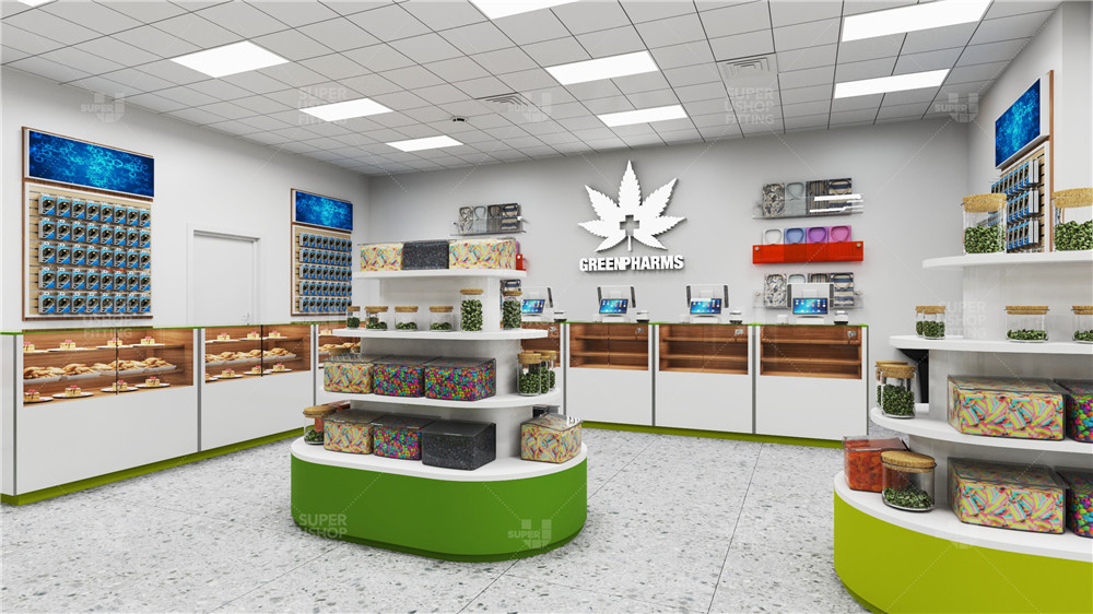 Custom Wellness Retail Store Interior Design Premium Whole Shop Display Shelving &amp; Commercial Furniture Fitting Solution