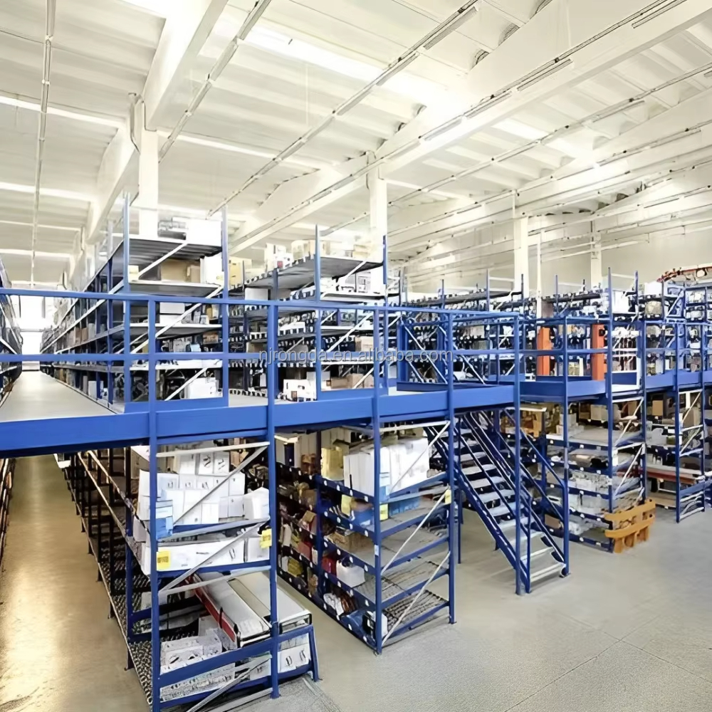 Structure Mezzanine Floor Platform Rack System Multi-level Steel Platform Metal Storage Rack