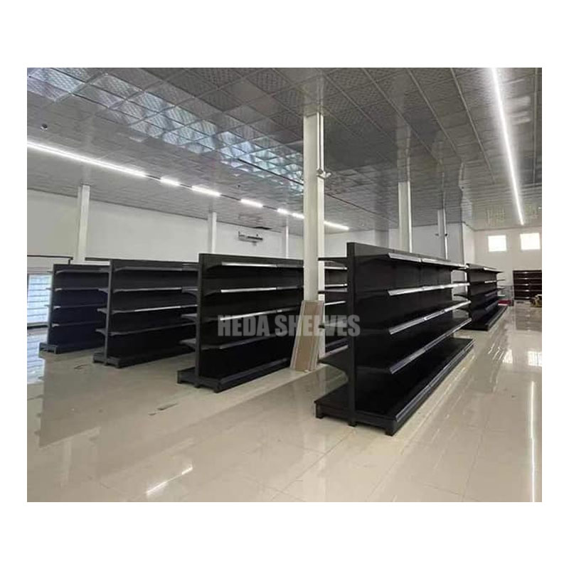 High Quality Double Sided Supermarket Shelves For Sale Retail Store Wall Gondola Shelf