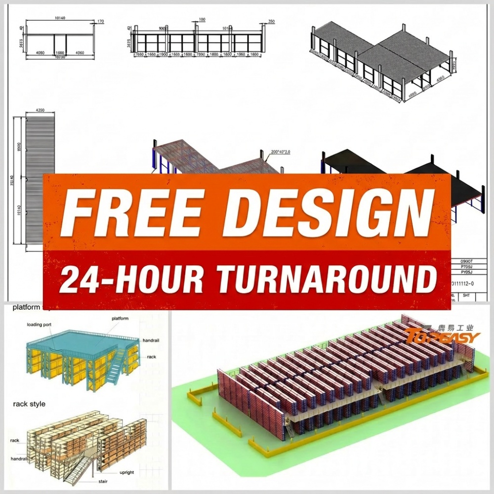 Custom Size CE Certified Factory Durable Steel Mezzanine Floor Racking System Warehouse Multi Level Storage Solution