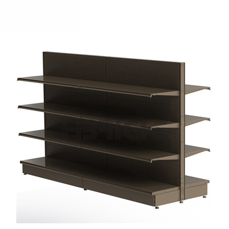 OEM Double-Sided Metal Gondola Shelving for Convenience Store &amp; Supermarket Economical Display Shelf With Competitive Price