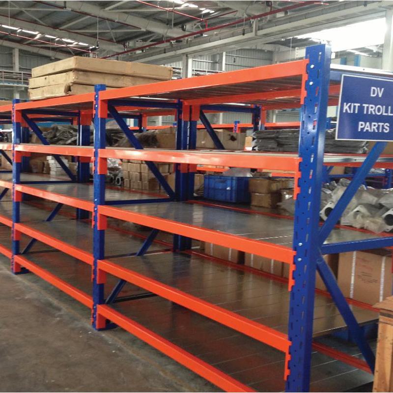 Medium Duty Adjustable 4 Tier Longspan Long Span Metal Warehouse Storage Shelving Rack Steel Boltless Medium Duty Warehouse Storage Shelf