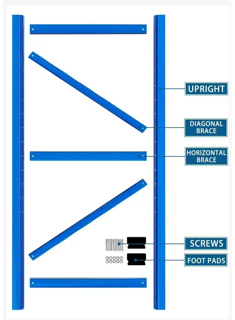 CE ISO Certificated Stackable Medium Duty Longspan Shelving for Warehouse Storage
